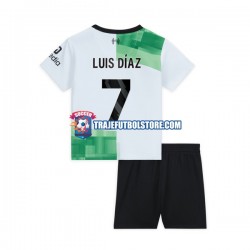 Camiseta 2ª Liverpool Luis Diaz 7 Niño 2023-2024 Manga Corta