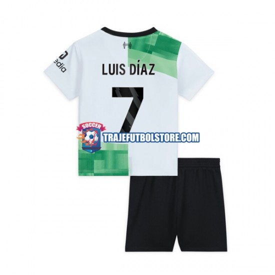 Camiseta 2ª Liverpool Luis Diaz 7 Niño 2023-2024 Manga Corta