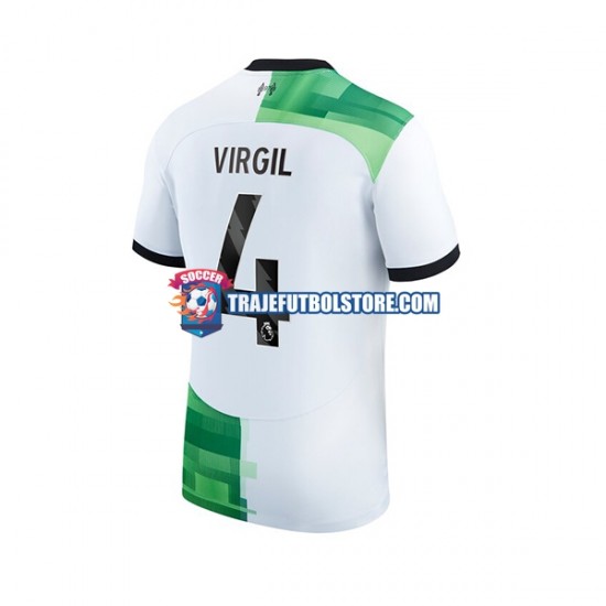 Camiseta 2ª Liverpool Virgil van Dijk 4 Hombre 2023-2024 Manga Corta