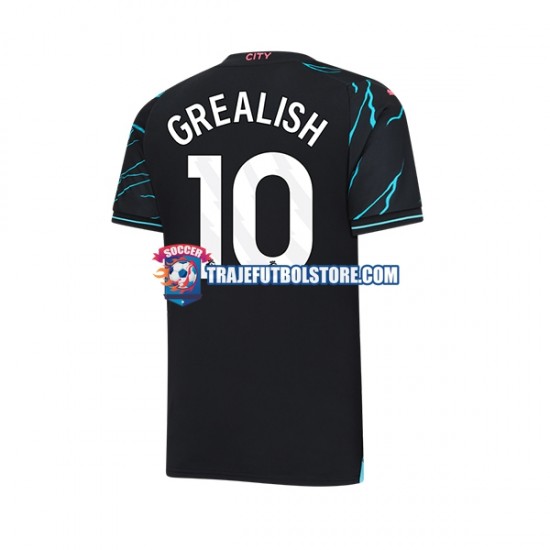 Camiseta 3ª Manchester City Jack Grealish 10 Hombre 2023-2024 Manga Corta