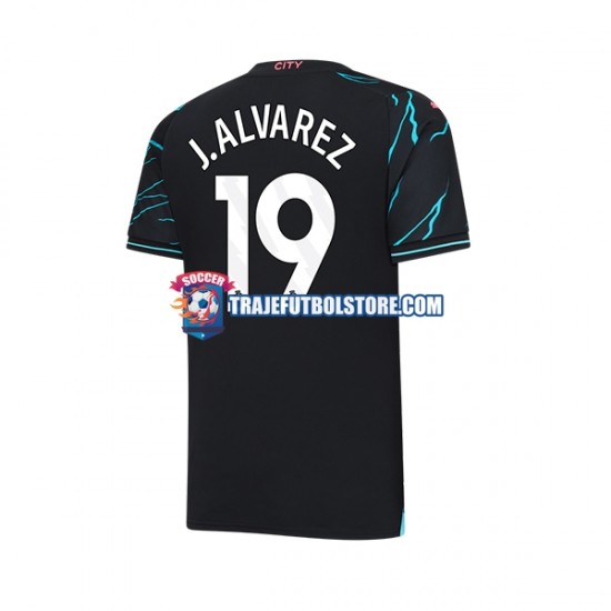 Camiseta 3ª Manchester City Julian Alvarez 19 Hombre 2023-2024 Manga Corta