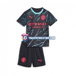 Camiseta 3ª Manchester City Niño 2023-2024 Manga Corta