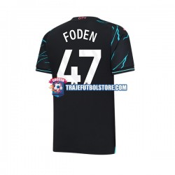 Camiseta 3ª Manchester City Phil Foden 47 Hombre 2023-2024 Manga Corta