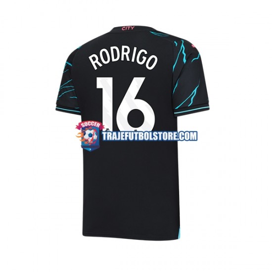 Camiseta 3ª Manchester City Rodri Hernandez 16 Hombre 2023-2024 Manga Corta
