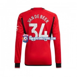 Camiseta 1ª Manchester United Donny van de Beek 34 Hombre 2023-2024 ML