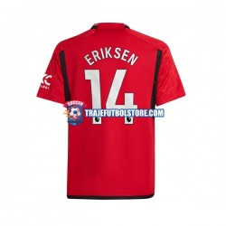 Camiseta 1ª Manchester United Eriksen 14 Hombre 2023-2024 Manga Corta
