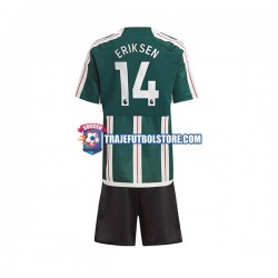 Camiseta 2ª Manchester United Eriksen 14 Niño 2023-2024 Manga Corta