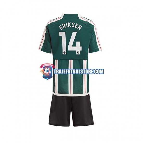 Camiseta 2ª Manchester United Eriksen 14 Niño 2023-2024 Manga Corta
