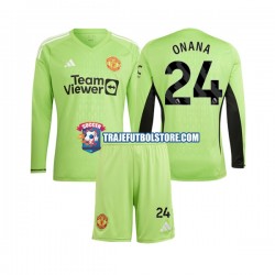 Camiseta 1ª Manchester United Andre Onana 24 Portero Niño 2023-2024 ML