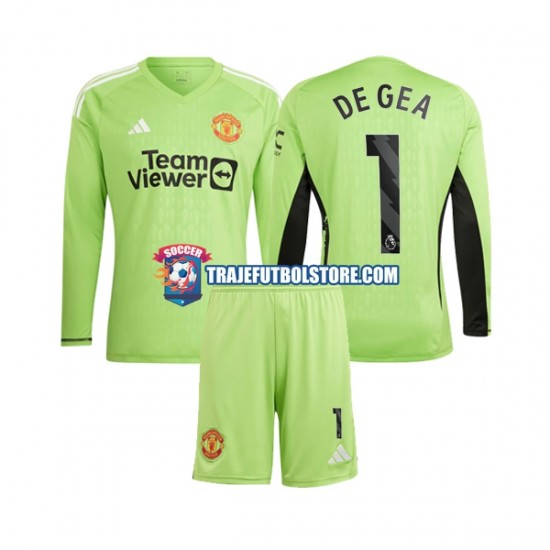 Camiseta 1ª Manchester United De Gea 1 Portero Niño 2023-2024 ML