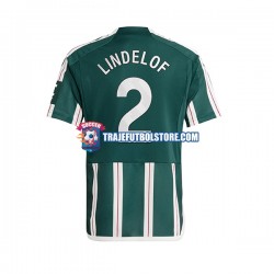 Camiseta 2ª Manchester United Lindelof 2 Hombre 2023-2024 Manga Corta