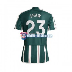 Camiseta 2ª Manchester United Luke Shaw 23 Hombre 2023-2024 Manga Corta