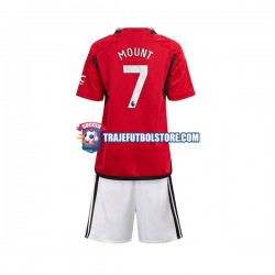 Camiseta 1ª Manchester United Mount 7 Niño 2023-2024 Manga Corta