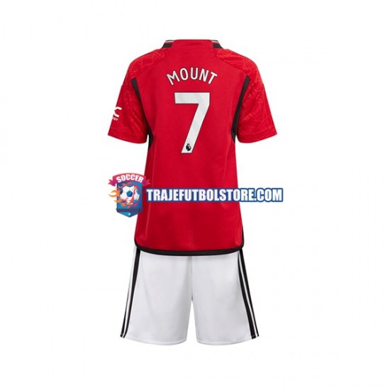 Camiseta 1ª Manchester United Mount 7 Niño 2023-2024 Manga Corta