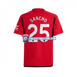 Camiseta 1ª Manchester United Sancho 25 Hombre 2023-2024 Manga Corta
