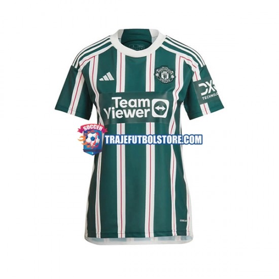 Camiseta 2ª Manchester United Mujer 2023-2024 Manga Corta