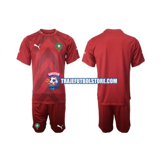 Camiseta 1ª Marruecos Portero Niño 2022 Manga Corta