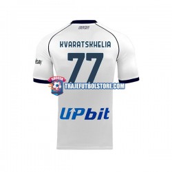 Camiseta 2ª Napoli Khvicha Kvaratskhelia 77 Hombre 2023-2024 Manga Corta