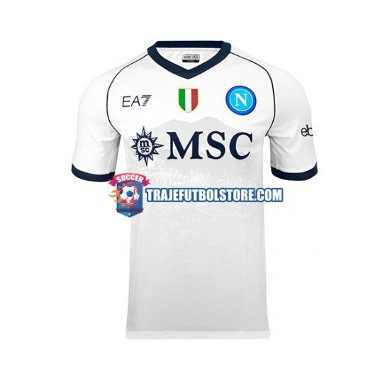 Camiseta 2ª Napoli Khvicha Kvaratskhelia 77 Hombre 2023-2024 Manga Corta