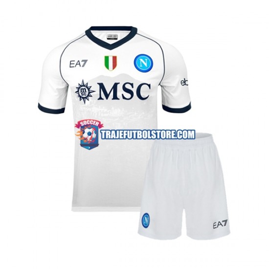 Camiseta 2ª Napoli Niño 2023-2024 Manga Corta