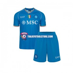 Camiseta 1ª Napoli Niño 2023-2024 Manga Corta