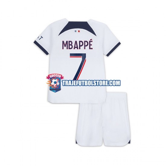 Camiseta 2ª Paris Saint-Germain Mbappé Kylian 7 Niño 2023-2024 Manga Corta