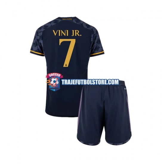 Camiseta 2ª Real Madrid Vinicius Junior 7 Niño 2023-2024 Manga Corta