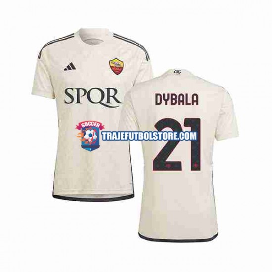 Camiseta 2ª AS Roma Paulo Dybala 21 Hombre 2023-2024 Manga Corta
