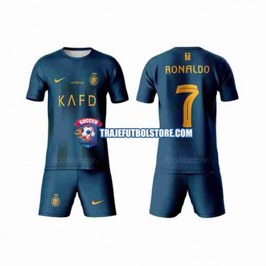 Camiseta 2ª Al-Nassr Ronaldo 7 Niño 2023-2024 Manga Corta