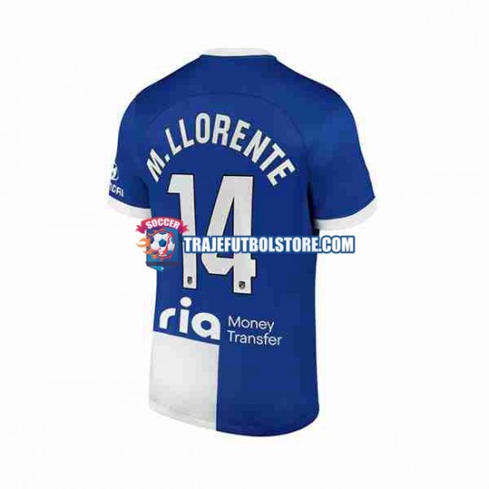 Camiseta 2ª Atlético Madrid 2 Marcos Llorente 14 Hombre 2023-2024 Manga Corta