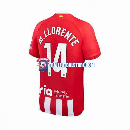Camiseta 1ª Atlético Madrid 2 Marcos Llorente 14 Hombre 2023-2024 Manga Corta