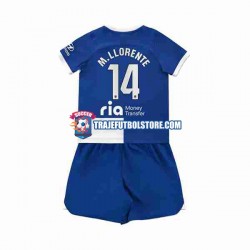 Camiseta 2ª Atlético Madrid 2 Marcos Llorente 14 Niño 2023-2024 Manga Corta