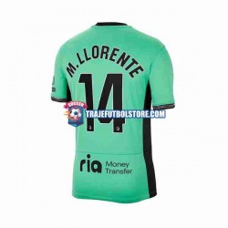 Camiseta 3ª Atlético Madrid 2 Marcos Llorente 14 Hombre 2023-2024 Manga Corta