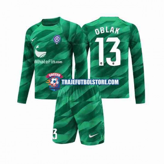 Camiseta 2ª Atlético Madrid Jan Oblak 13 Portero Niño 2023-2024 ML