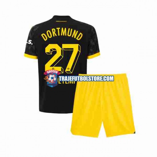 Camiseta 2ª Borussia Dortmund Karim Adeyemi 27 Niño 2023-2024 Manga Corta