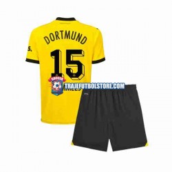 Camiseta 1ª Borussia Dortmund Mats Hummels 15 Niño 2023-2024 Manga Corta