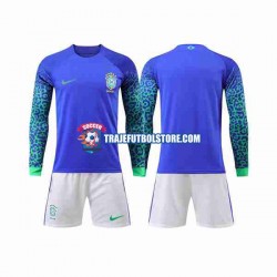 Camiseta 2ª Brasil Niño Copa Mundial 2022 ML