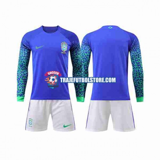 Camiseta 2ª Brasil Niño Copa Mundial 2022 ML