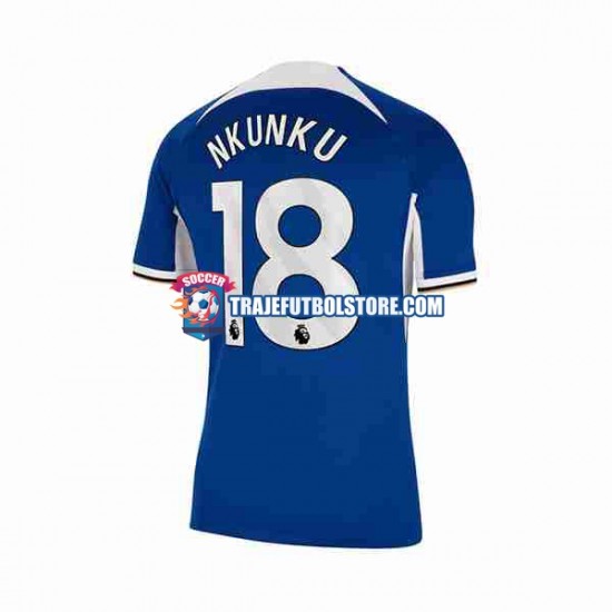 Camiseta 1ª Chelsea Christopher Nkunku 18 Hombre 2023-2024 Manga Corta