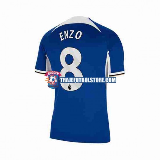 Camiseta 1ª Chelsea Enzo Fernandez 8 Hombre 2023-2024 Manga Corta