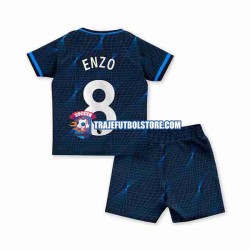 Camiseta 2ª Chelsea Enzo Fernandez 8 Niño 2023-2024 Manga Corta