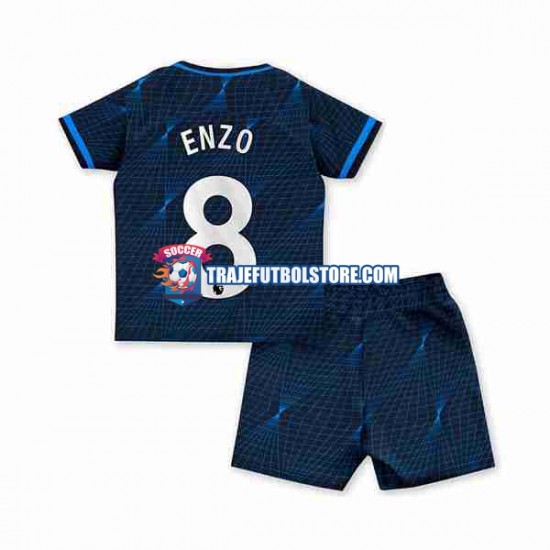 Camiseta 2ª Chelsea Enzo Fernandez 8 Niño 2023-2024 Manga Corta