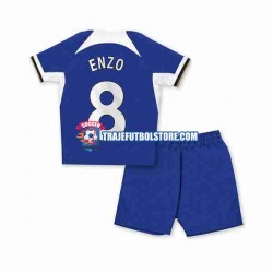 Camiseta 1ª Chelsea Enzo Fernandez 8 Niño 2023-2024 Manga Corta