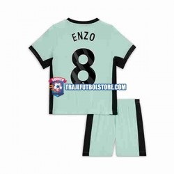 Camiseta 3ª Chelsea Enzo Fernandez 8 Niño 2023-2024 Manga Corta