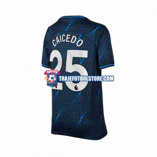 Camiseta 2ª Chelsea Moises Caicedo 25 Hombre 2023-2024 Manga Corta