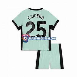 Camiseta 3ª Chelsea Moises Caicedo 25 Niño 2023-2024 Manga Corta