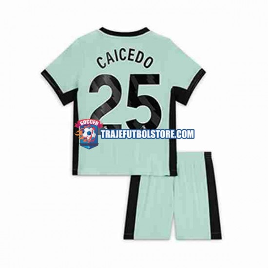 Camiseta 3ª Chelsea Moises Caicedo 25 Niño 2023-2024 Manga Corta