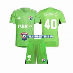 Camiseta 1ª Dinamo Zagreb Livakovic 40 Portero Niño 2023-2024 Manga Corta
