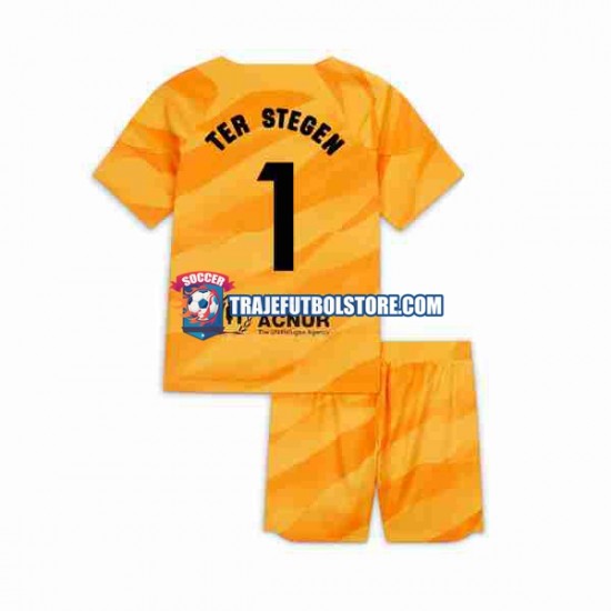 Camiseta 4ª FC Barcelona Ter Stegen 1 Portero Niño 2023-2024 Manga Corta