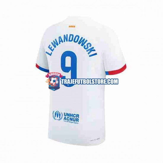 Camiseta 2ª FC Barcelona LEWANDOWSKI 9 Hombre 2023-2024 Manga Corta